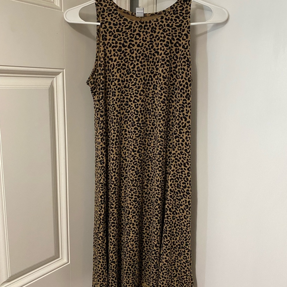 Small cheetah print tank top dress